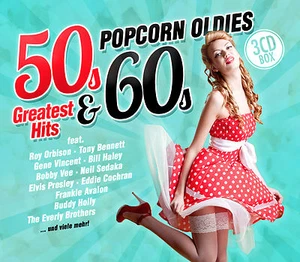 Cd Popcorn Oldies 50s and 60s Greatest Hits by Various Artists 3 Cds - Picture 1 of 1
