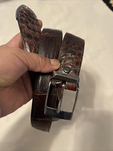 J.W. COOPER Sterling Genuine American Alligator Made In USA Men’s Belt Size 42 - Picture 1 of 8