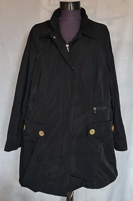 CHAQUETA ALEMANIA VINTAGE AUTÉNTICO BOGNER NEGRO MUJER ABRIGO US16 EU44 Foto 1 de 4