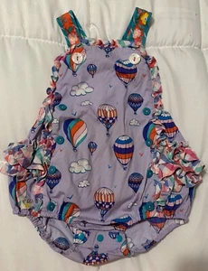 Wildflowers Cloud 9 LaLa Land Bubble Romper EUC Ruffled Outfit Size 4 - Picture 1 of 2