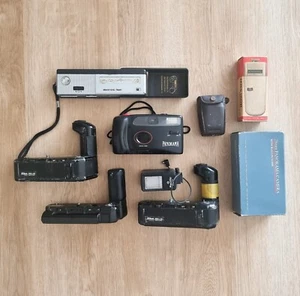 Vintage Camera Accessories bundle 9 pieces battery grip etc Nikon, Pentax - Picture 1 of 24