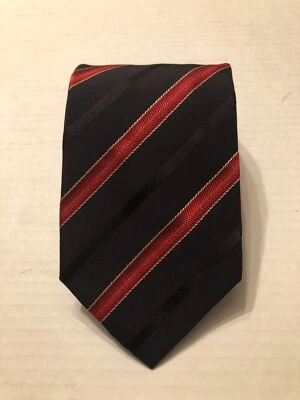 xmi platinum men's new black silk tie 3 1/2" X 57 3/4" - Image 1 of 3