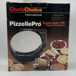 Chef’s Choice PizzellePro Express Bake 835 Pizzelle Waffle + Cannoli Maker New - Picture 1 of 23