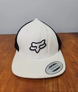 Fox Racing Trucker Hat White Black Sports Outdoor Adjustable One Size Fits All - Picture 1 of 16
