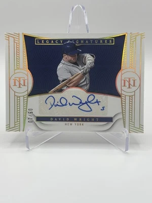 2023 Panini National Treasures David Wright Holo Silver Legacy Signatures 5/10 - Image 1 of 4