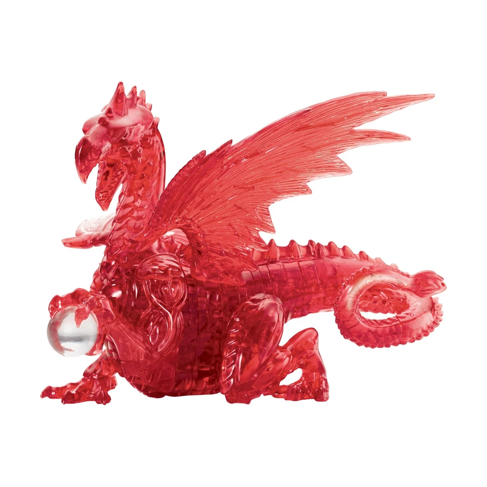 Bepuzzled Deluxe Crystal Red Dragon 3d Puzzle 56pc