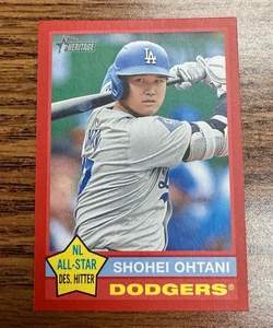 2025 Topps Heritage - Shohei Ohtani #148 Red Border Parallel - Dodgers - Bild 1 von 2