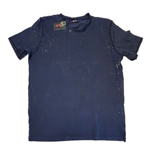 Colin's Jeanswear dunkelblau dick Jersey Grafik T-Shirt Top MEDIUM Normcore Neu mit Etikett - Bild 1 von 10