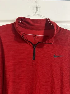 NIKE DRI-FIT MENS 1/4 ZIP LIGHTWEIGHT PULLOVER LARGE - Picture 1 of 2