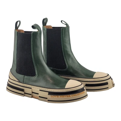 Rebecca White Schuhe YZ22-4 nappa grün Leder Chelsea Boot Damen Wechselfußbett