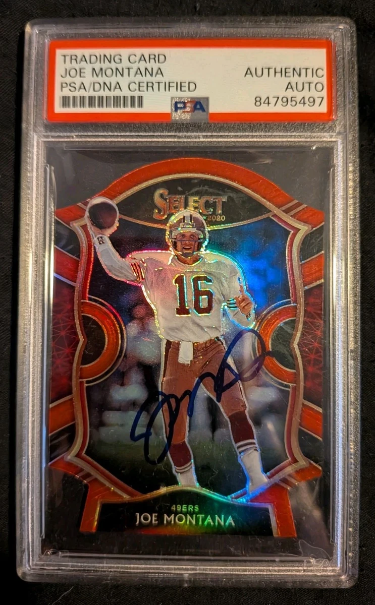 Panini Joe Montana Autographed Football Sports Trading Cards