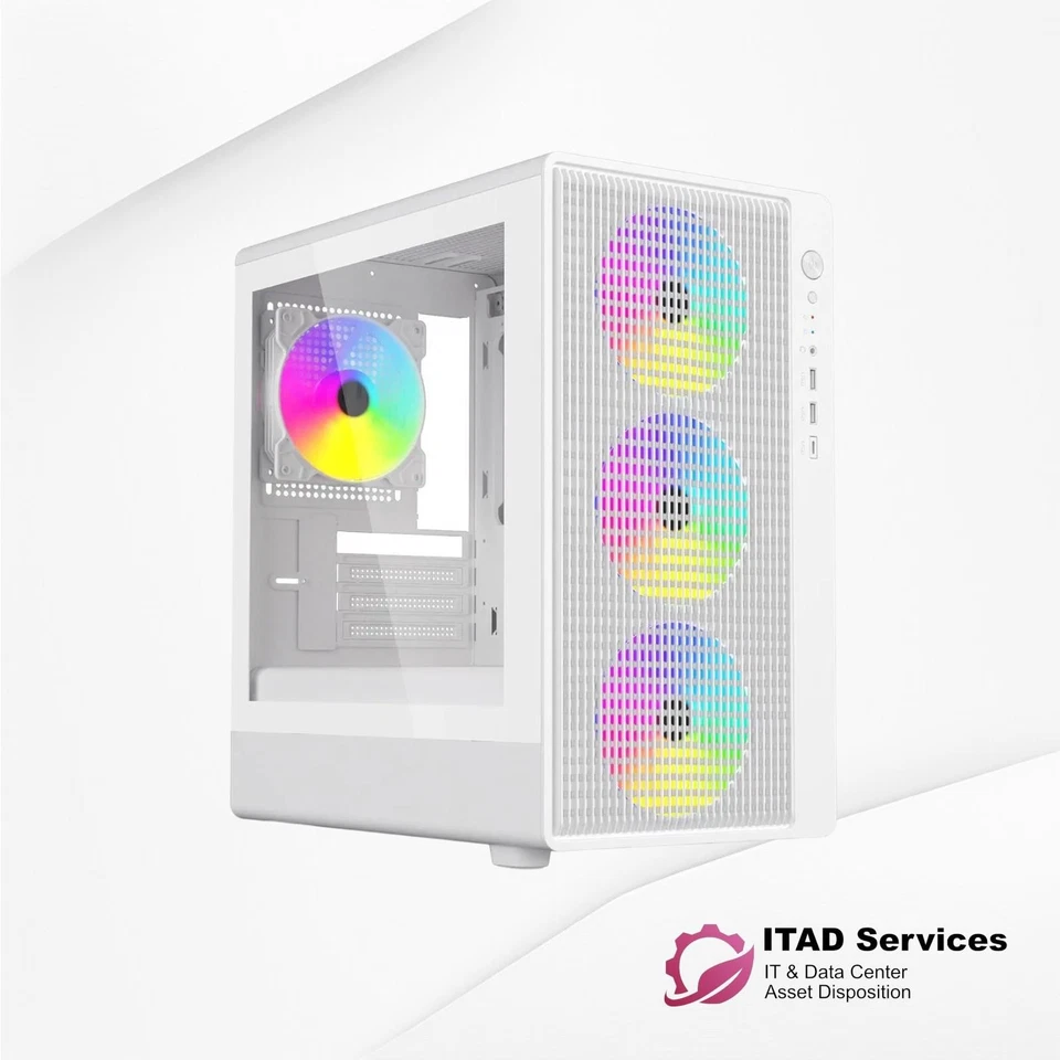 DIYPC ARGB-R1-W Gaming Computer Case White - Image 1 of 1