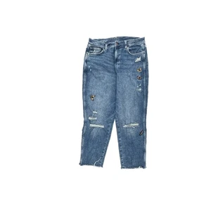 Arizona High Rise Mom Jean Distressed Raw Hem Butterflies Damen Gr. 13 Jeans - Bild 1 von 5