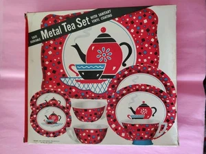 Vintage Ohio Art Tin Litho Tea Set Box Only - Picture 1 of 7