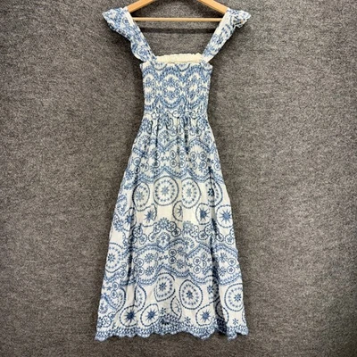 Goodnight Macaroon Dress Women S Small White Geometric Sheath Midi Sleeveless - Image 1 of 4