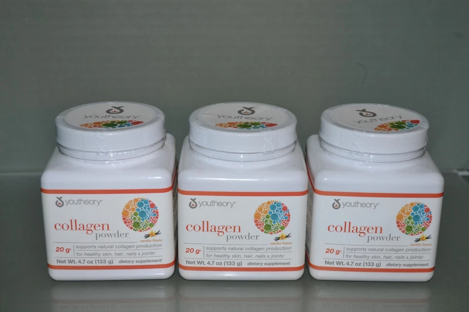 Youtheory Collagen Powder Vanilla 6 Gram 4.7 Oz