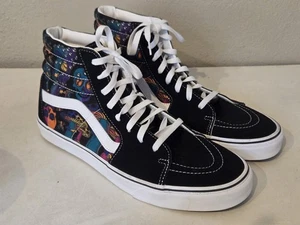 Vans Sk8-Hi Trippy Goteo Negro Calaveras Patín Informal Zapato Tenis Para Hombres Talla 13 EE. UU. - Imagen 1 de 18