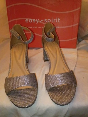 Sandalias para mujer Easy Spirit Daven plateadas talla 10 Foto 1 de 4