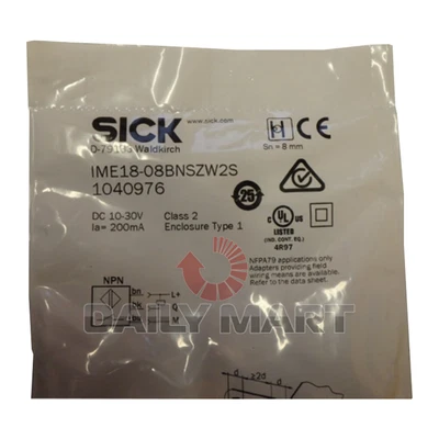 Sensor de proximidad nuevo en caja SICK IME18-08BNSZW2S 1040976 Foto 1 de 3