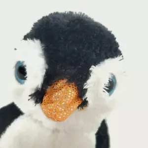 Z Brand Pinguin 6 Zoll Plüsch Glitzer Augen schwarz weiß metallic orange gold Schnabel Füße - Bild 1 von 9