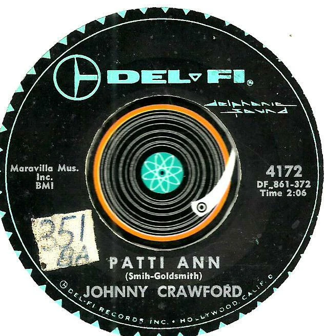 JOHNNY CRAWFORD PATTI ANN ROCKABILLY BOPPER  45 RPM RECORD - Image 1 of 1