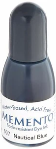 Tsukineko Memento Dye Water Based Ink REFILL Reinker 607 nautical blue Navy - Picture 1 of 1