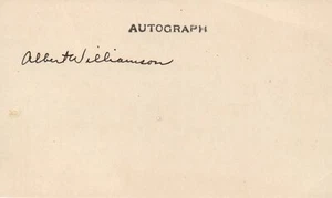 Al Williamson MLB Baseball Autographed Auto Signed 3x5 Index Card JSA COA - Picture 1 of 2