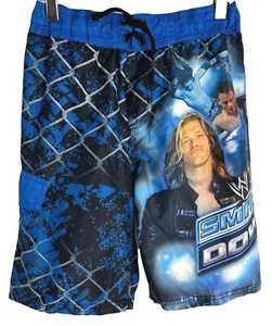 World Wrestling Boy's "Smack Down" Swimwear. Elastic Waist & Drawstring. Sz 8 - Picture 1 of 4