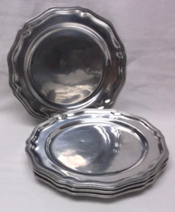 Pewtarex Queen Anne 10 1/8" Plates Group of 4 York Pa - Picture 1 of 4