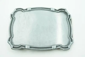Blank Western Rectangle Edge Metal Belt Buckle - Picture 1 of 2
