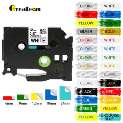 Compatible Brother TZ Tze Label Tape Printer P-Touch Laminated 18mm/12mm/9mm 8m. - Image 1 of 4