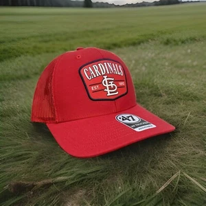 St Louis Cardinals Hat Red Squad 47 Trucker Mesh Cap Adjustable MLB Snapback ⚾️ - Picture 1 of 6