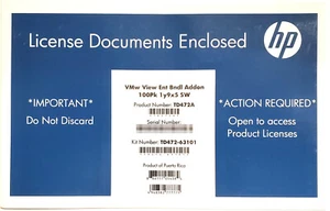 HP VMware View 5 Enterprise Add-on 100 Pack License LTU - Picture 1 of 1