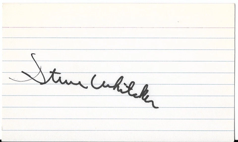 STEVE WHITAKER SIGNED 3"X5" INDEX CARD NY YANKEES AUTO SEATTLE PILOTS AUTOGRAPH - Image 1 of 1