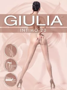 Giulia Intimo 20 Strumpfhosen offener Schritt seidig glänzend weich transparent ouvert Strumpfwaren - Bild 1 von 13