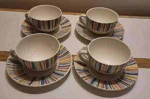 Set Of 4 Faiencerie de Gien Colorado Cup & Saucer - Picture 1 of 11