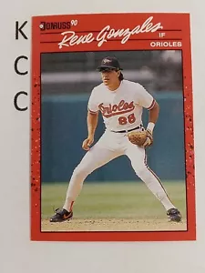 1990 Donruss Baseball Baltimore Orioles #401 Rene Gonzales - Picture 1 of 2