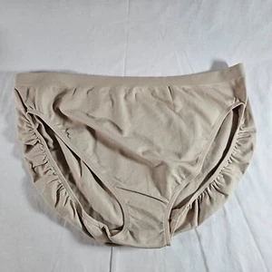 Victoria's Secret Hi-Leg Brief XL Beige Tactel Nylon Vintage - Picture 1 of 3
