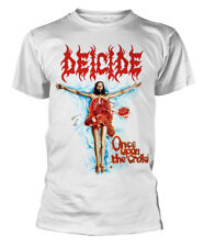 Deicide 'Once Upon The Cross' (Bianca) T-Shirt - NUOVO E UFFICIALE!