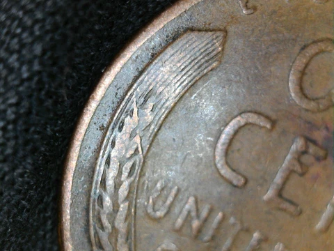 1947 Wheat Cent (Die crack left stalk) Cover