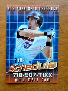 POCKET SCHEDULE 2004 New York Mets Mike Piazza - Picture 1 of 1