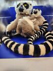 Vtg 1999 Ring Tail Lemur Pair Discovery Channel Plush Animal Mommy And Baby