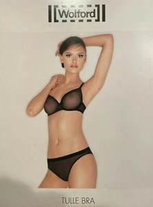  Wolford Tulle Bra  Size 85B USA: 38B Color: Black Style 69571 - 10 - Picture 1 of 2