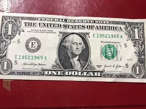 2021 one 🔥dollar 🔥birthday note 2 Birthday  1952/1965. Amazing treasure. - Picture 1 of 2
