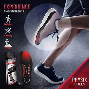 Arch Support Insoles, Plantar Fasciitis Men Women, Full Length Physix Gear - Picture 1 of 4