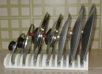 Soporte/organizador tapa ollas y sartenes, soporte resistente para cocina Foto 1 de 2
