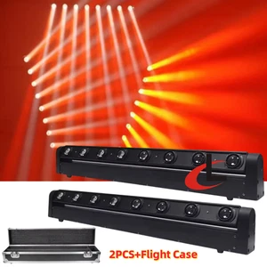 2PC 8Eyes Rgbw Beam Moving Head Led Stage Lighting for Club Dj Disco Bar Lights - Picture 1 of 9