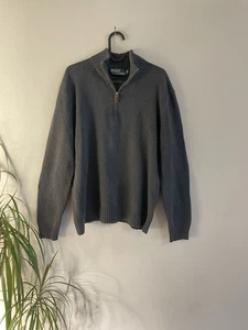 POLO RALPH LAUREN Men's  Pima Cotton Quarter-Zip Pullover Sweater Size Medium  - Picture 1 of 5