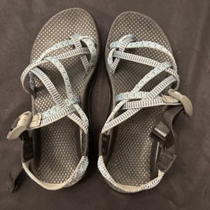 Chaco ZX/2 Sports Women’s Size 7 Double Strap Toe Loop Blue/Grey Sandals - Picture 1 of 22
