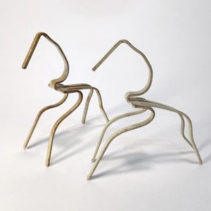 Horses Small Sculptures Lot of 2 Metal 3.5"  - Picture 1 of 9